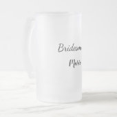 EENVOUDIG MINIMAL jouw naam aangepaste bridesmaid Matglas Bierpul (Voorkant links)