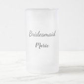 EENVOUDIG MINIMAL jouw naam aangepaste bridesmaid  Matglas Bierpul (Center)