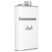 EENVOUDIG MINIMAL jouw naam aangepaste Groomsman F Heupfles (Rechts)