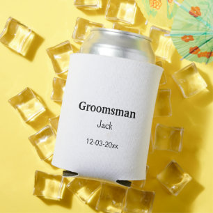 EENVOUDIG MINIMAL jouw naam aangepaste Groomsman t Blikjeskoeler