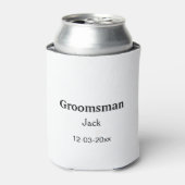 EENVOUDIG MINIMAL jouw naam aangepaste Groomsman t Blikjeskoeler (Blikje Voorkant)
