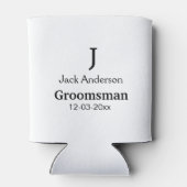 EENVOUDIG MINIMAL jouw naam aangepaste Groomsman t Blikjeskoeler (Achterkant)