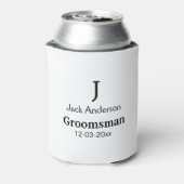 EENVOUDIG MINIMAL jouw naam aangepaste Groomsman t Blikjeskoeler (Blikje Achterkant)