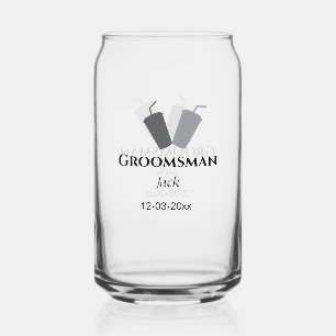 EENVOUDIG MINIMAL jouw naam aangepaste Groomsman t Blikvorm Glas
