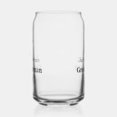 EENVOUDIG MINIMAL jouw naam aangepaste Groomsman t Blikvorm Glas (Rechts)