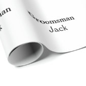 EENVOUDIG MINIMAL jouw naam aangepaste Groomsman t Cadeaupapier (Rol Hoek)