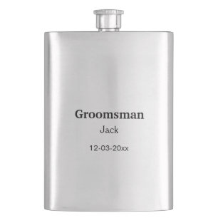 EENVOUDIG MINIMAL jouw naam aangepaste Groomsman t Flacon