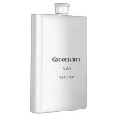 EENVOUDIG MINIMAL jouw naam aangepaste Groomsman t Flacon (Rechts)