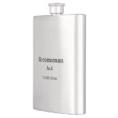 EENVOUDIG MINIMAL jouw naam aangepaste Groomsman t Flacon (Links)