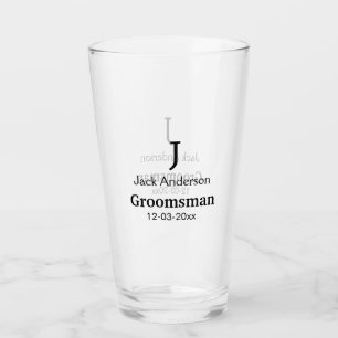 EENVOUDIG MINIMAL jouw naam aangepaste Groomsman t Glas