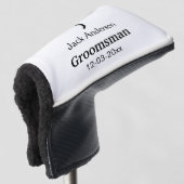 EENVOUDIG MINIMAL jouw naam aangepaste Groomsman t Golfheadcover (3/4 voorkant)