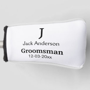EENVOUDIG MINIMAL jouw naam aangepaste Groomsman t Golfheadcover