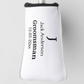 EENVOUDIG MINIMAL jouw naam aangepaste Groomsman t Golfheadcover (Draai 90)