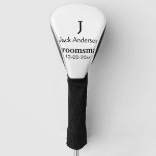 EENVOUDIG MINIMAL jouw naam aangepaste Groomsman t Golfheadcover
