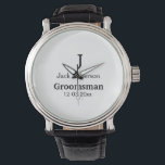 EENVOUDIG MINIMAL jouw naam aangepaste Groomsman t Horloge<br><div class="desc">ontwerp</div>