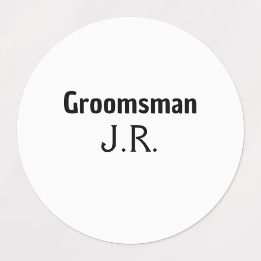 EENVOUDIG MINIMAL jouw naam aangepaste Groomsman t Labels (Design 2)