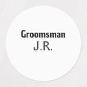 EENVOUDIG MINIMAL jouw naam aangepaste Groomsman t Labels (Design 1)