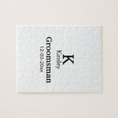 EENVOUDIG MINIMAL jouw naam aangepaste Groomsman t Legpuzzel (Horizontaal)