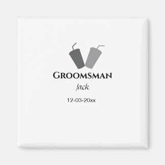 EENVOUDIG MINIMAL jouw naam aangepaste Groomsman t Magneet