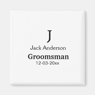 EENVOUDIG MINIMAL jouw naam aangepaste Groomsman t Magneet