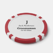 EENVOUDIG MINIMAL jouw naam aangepaste Groomsman t Poker Chips (Enkel)