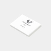 EENVOUDIG MINIMAL jouw naam aangepaste Groomsman t Post-it® Notes (Schuin)