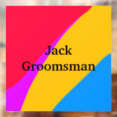 EENVOUDIG MINIMAL jouw naam aangepaste Groomsman t Raamsticker (Vel 2)