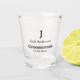 EENVOUDIG MINIMAL jouw naam aangepaste Groomsman t Shot Glas