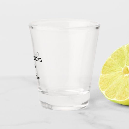 EENVOUDIG MINIMAL jouw naam aangepaste Groomsman t Shot Glas (Rechts)