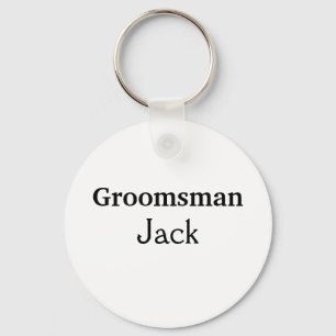 EENVOUDIG MINIMAL jouw naam aangepaste Groomsman t Sleutelhanger