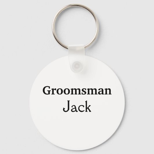 EENVOUDIG MINIMAL jouw naam aangepaste Groomsman t Sleutelhanger (Voorkant)