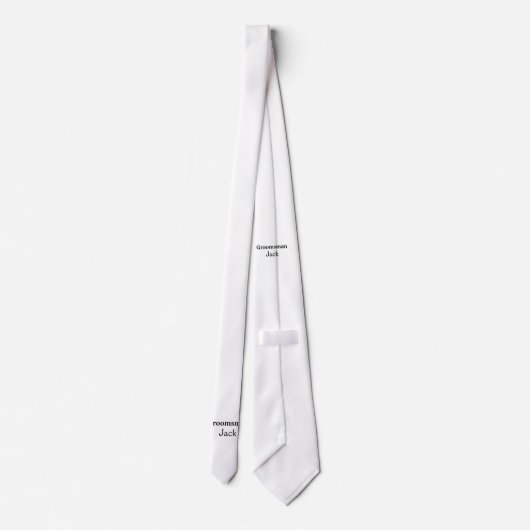 EENVOUDIG MINIMAL jouw naam aangepaste Groomsman t Stropdas (Achterkant)
