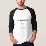 EENVOUDIG MINIMAL jouw naam aangepaste Groomsman t T-shirt<br><div class="desc">ontwerp</div>