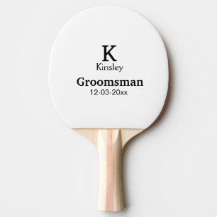 EENVOUDIG MINIMAL jouw naam aangepaste Groomsman t Tafeltennisbatje