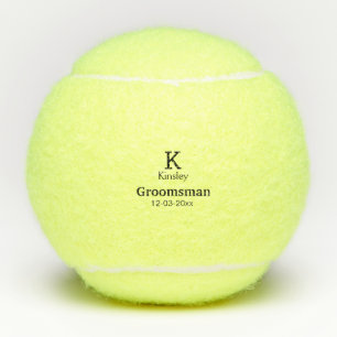 EENVOUDIG MINIMAL jouw naam aangepaste Groomsman t Tennisballen