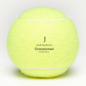 EENVOUDIG MINIMAL jouw naam aangepaste Groomsman t Tennisballen (Voorkant)