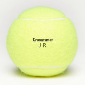 EENVOUDIG MINIMAL jouw naam aangepaste Groomsman t Tennisballen (Voorkant)