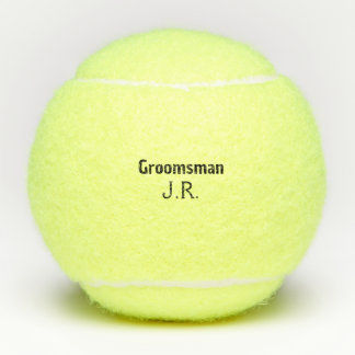 EENVOUDIG MINIMAL jouw naam aangepaste Groomsman t Tennisballen