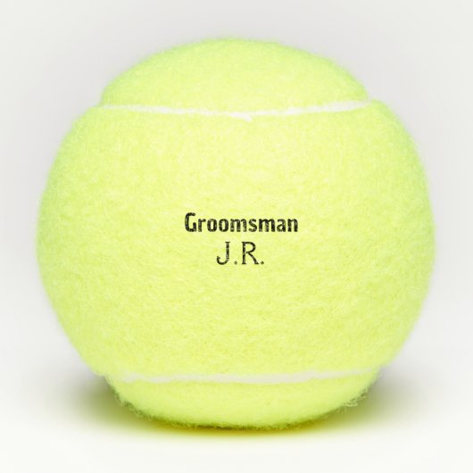 EENVOUDIG MINIMAL jouw naam aangepaste Groomsman t Tennisballen (Voorkant)
