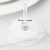 EENVOUDIG MINIMAL jouw naam aangepaste Groomsman t Wijnglaslabel (Dichtbij)