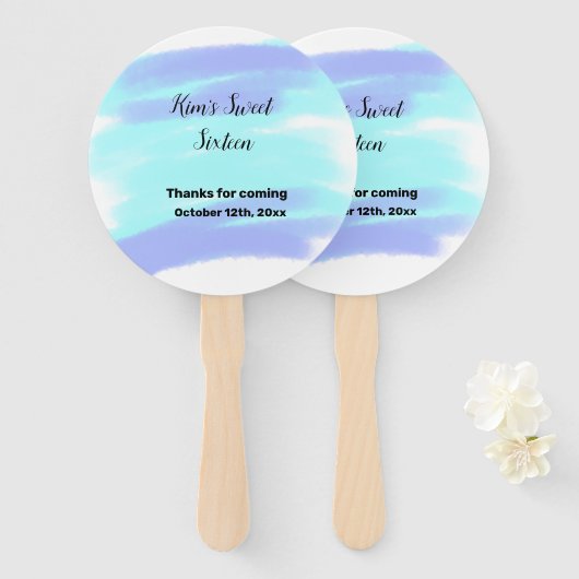 EENVOUDIG MINIMAL, liefje zestien elegante moderne Handwaaier (Voorkant en achterkant)