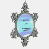 EENVOUDIG MINIMAL, liefje zestien elegante moderne Tin Sneeuwvlok Ornament (Links)