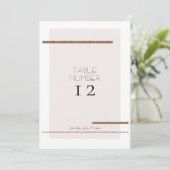 Eenvoudig Minimal Modern Blush Gold Tafelnummer (Staand voorkant)