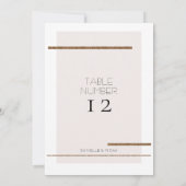 Eenvoudig Minimal Modern Blush Gold Tafelnummer (Achterkant)