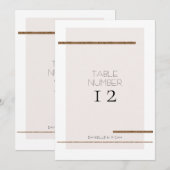 Eenvoudig Minimal Modern Blush Gold Tafelnummer (Voorkant / Achterkant)