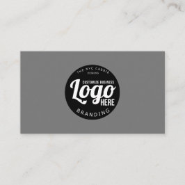 Eenvoudig Minimal Modern Grey Uw Logo hier Visitekaartje