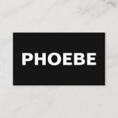 Eenvoudig Minimal Stijlvol Trendy Forest Zwart Visitekaartje (Voorkant)