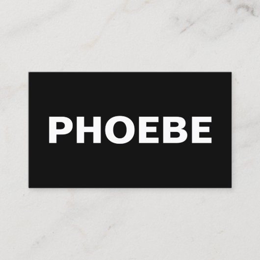 Eenvoudig Minimal Stijlvol Trendy Forest Zwart Visitekaartje (Voorkant)