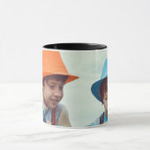 EENVOUDIG MINIMAL voeg je fotonaam toe kerstmis  Mok (Midden)