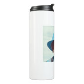 EENVOUDIG MINIMAL voeg je fotonaam toe kerstmis Thermosbeker (Gedraaid links)